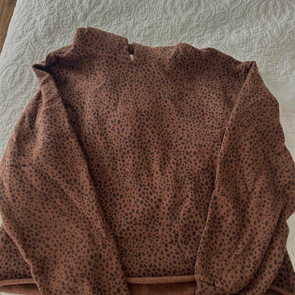 Abercrombie & Fitch Tan Animal Print Hoodie